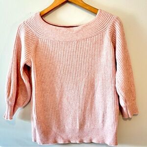 Women’s Sz Large Pink 3/4 sleeve Sweater